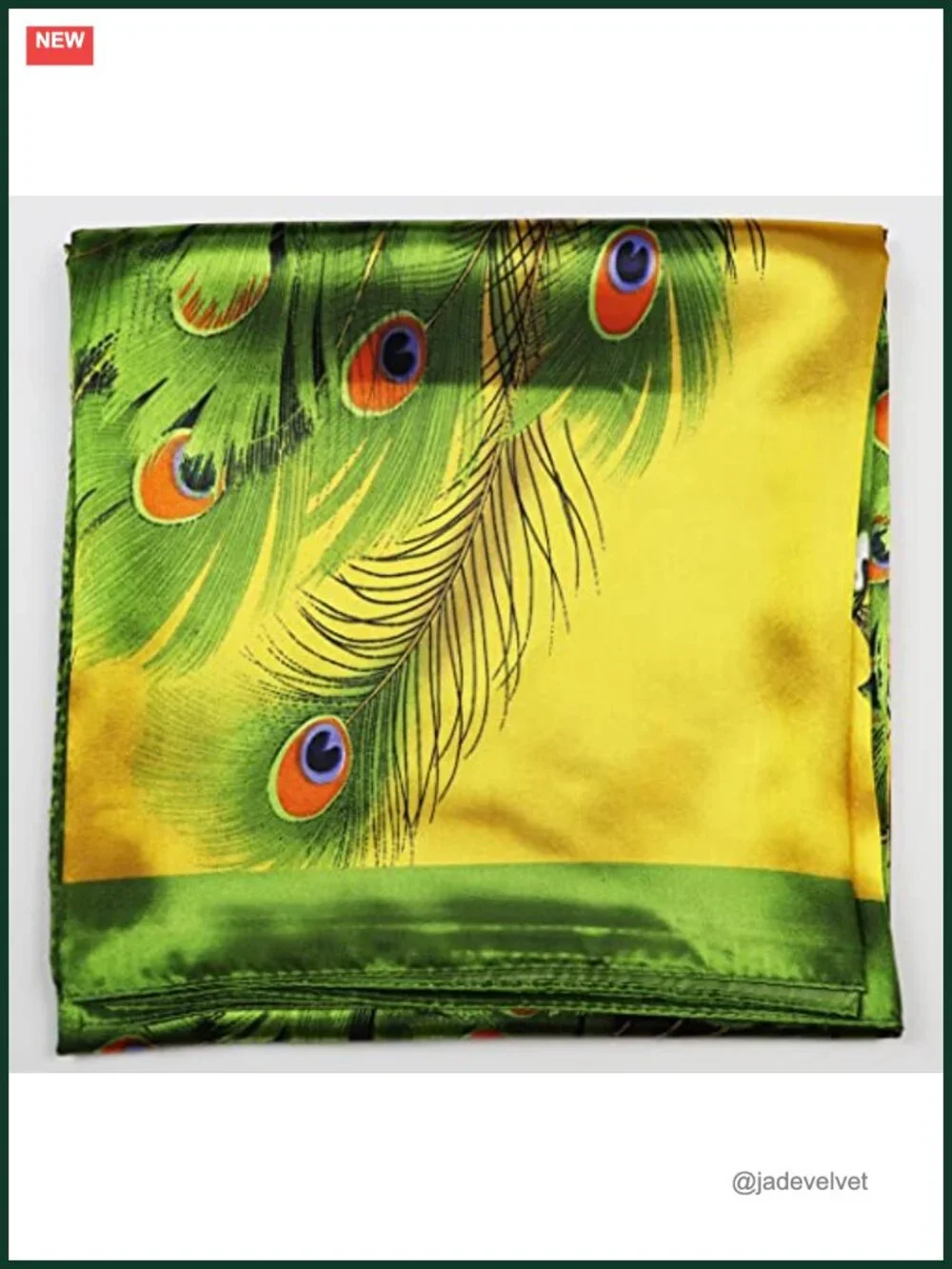 Women's Square Satin Head Scarf, Silk Feel Hair Wrap, 35x35 in